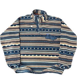 Patagonia Synchilla Snap-T Pullover Sweater Men's XL Cottage Isle El Cap Khaki